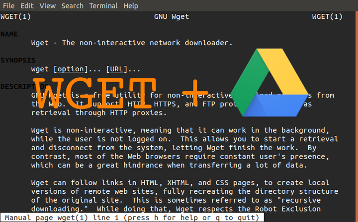 wget google drive